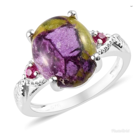 Tasmanian Stichtite, Simulated Ruby Color Diamond - Picture 2 of 7